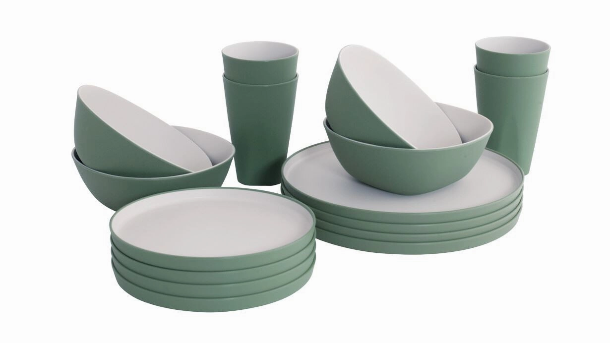 Outwell Gala 4 Person Dinner Set Shadow Green 4