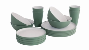 Outwell Gala 4 Person Dinner Set Shadow Green 4