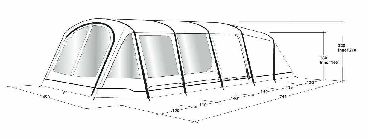 Outwell Queensdale 8PA Inflatable Tent
