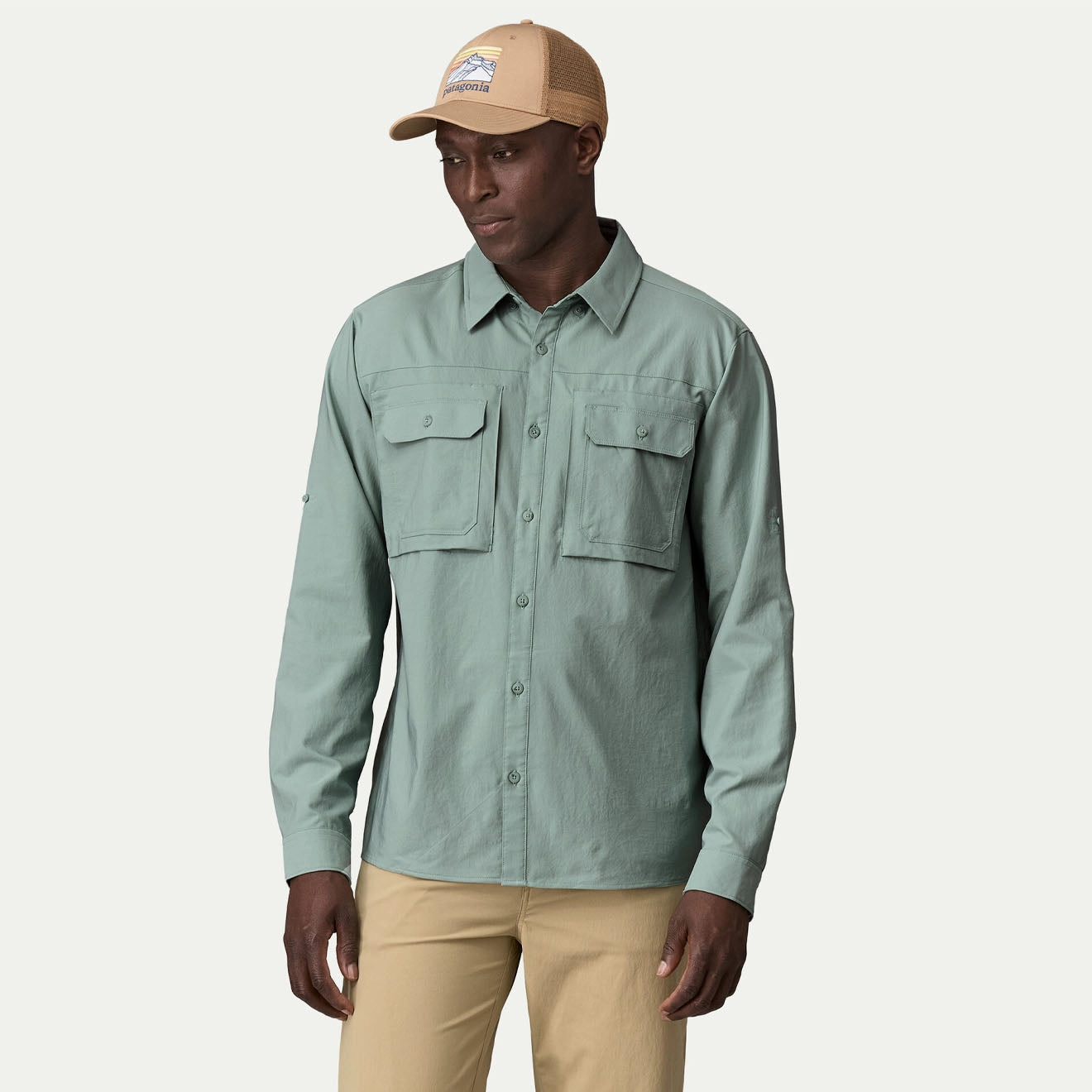 Patagonia L/S Self Guided Sun Shirt Thermal Blue Patagonia Outdoor