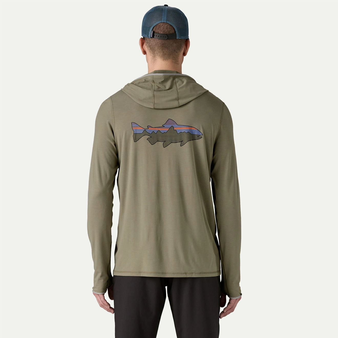 Patagonia Tropic Comfort Natural Graphic Hoody Fitz Roy Trout / River Rock Green Patagonia Outdoor