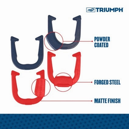 Patriotic Forged Horseshoe Set