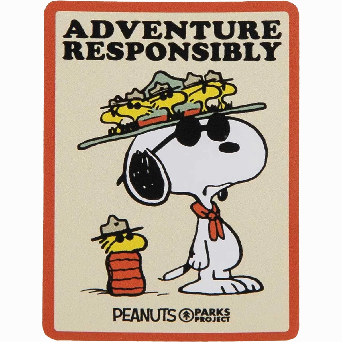Peanuts x Parks Project Recycled Water Bottle and Sticker Pack