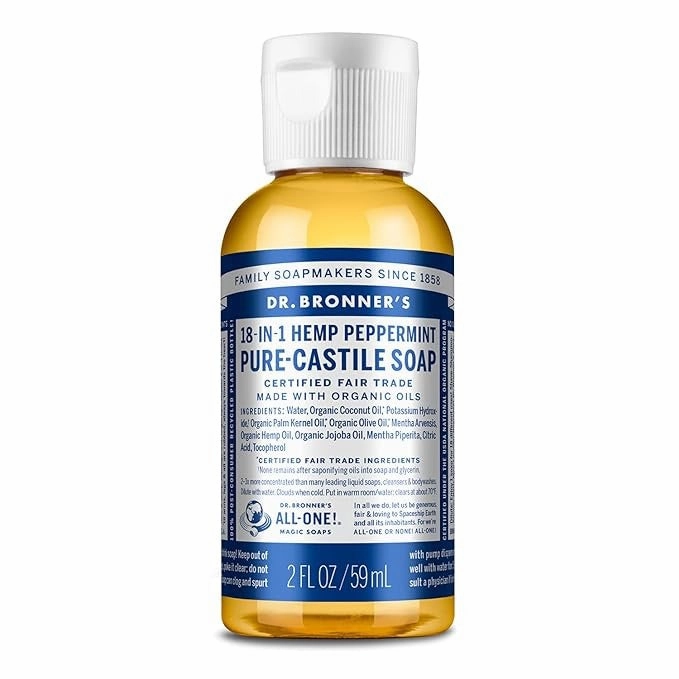 Peppermint Pure-Castile Liquid Soap - (2 oz.)