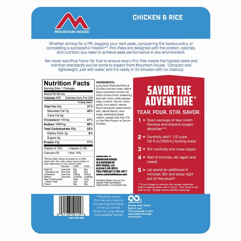 Pro-Pak Chicken & Rice