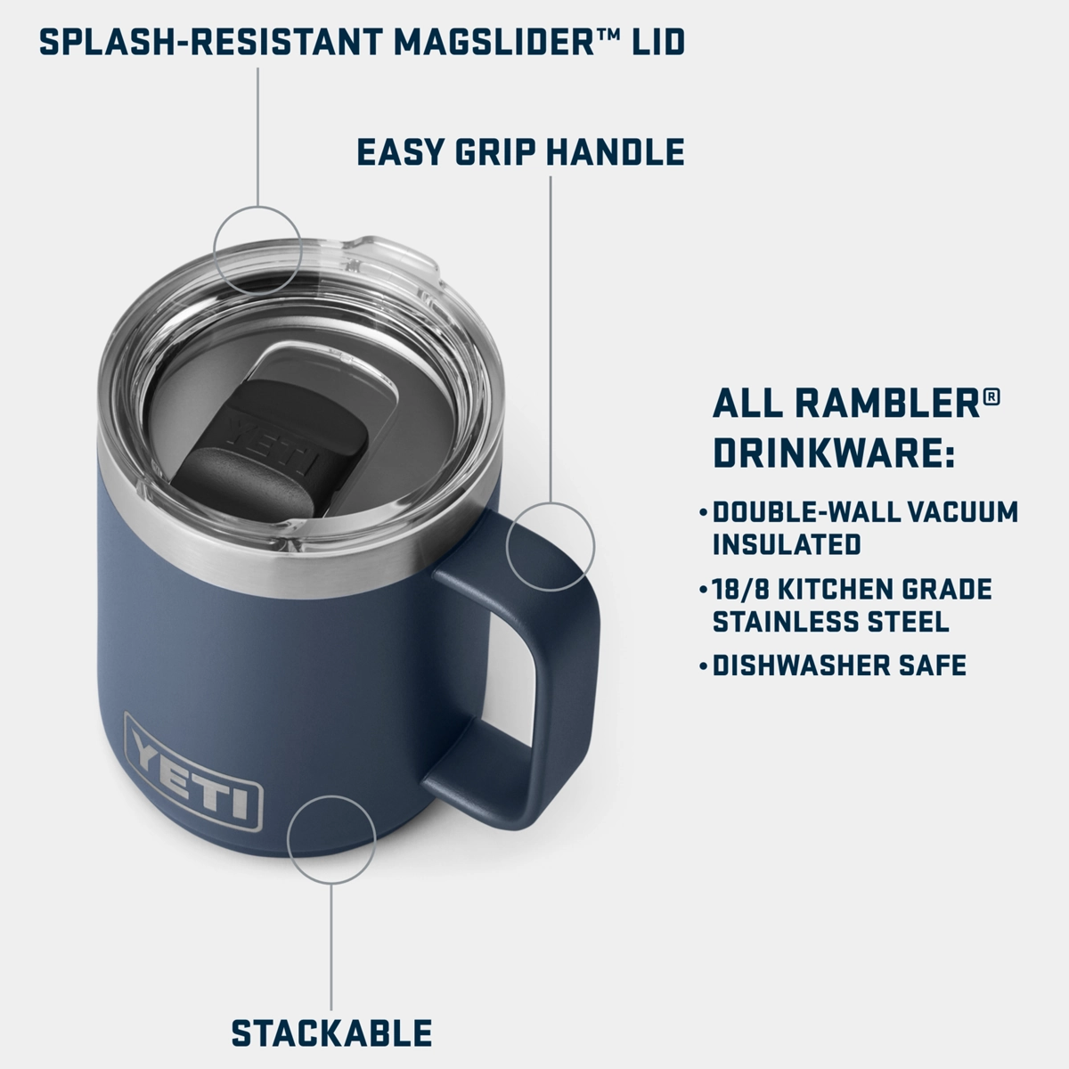Rambler 10 oz Stackable Mug with MagSlider Lid