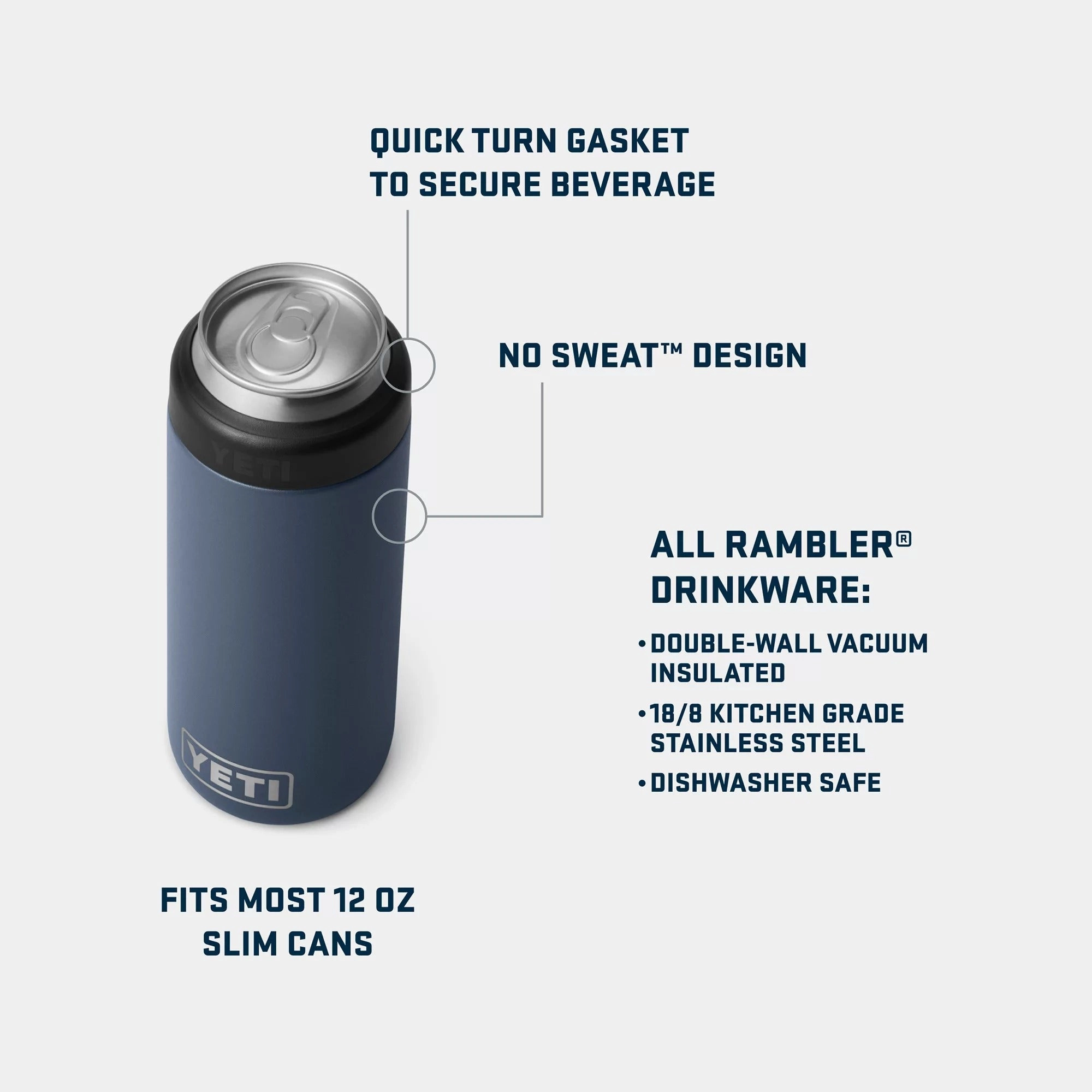 Rambler 12 oz. Colster Slim Can Cooler