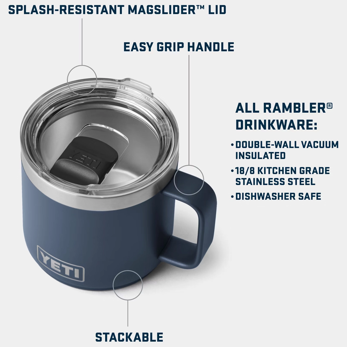 Rambler 14 oz Stackable Mug w/ MagSlider Lid