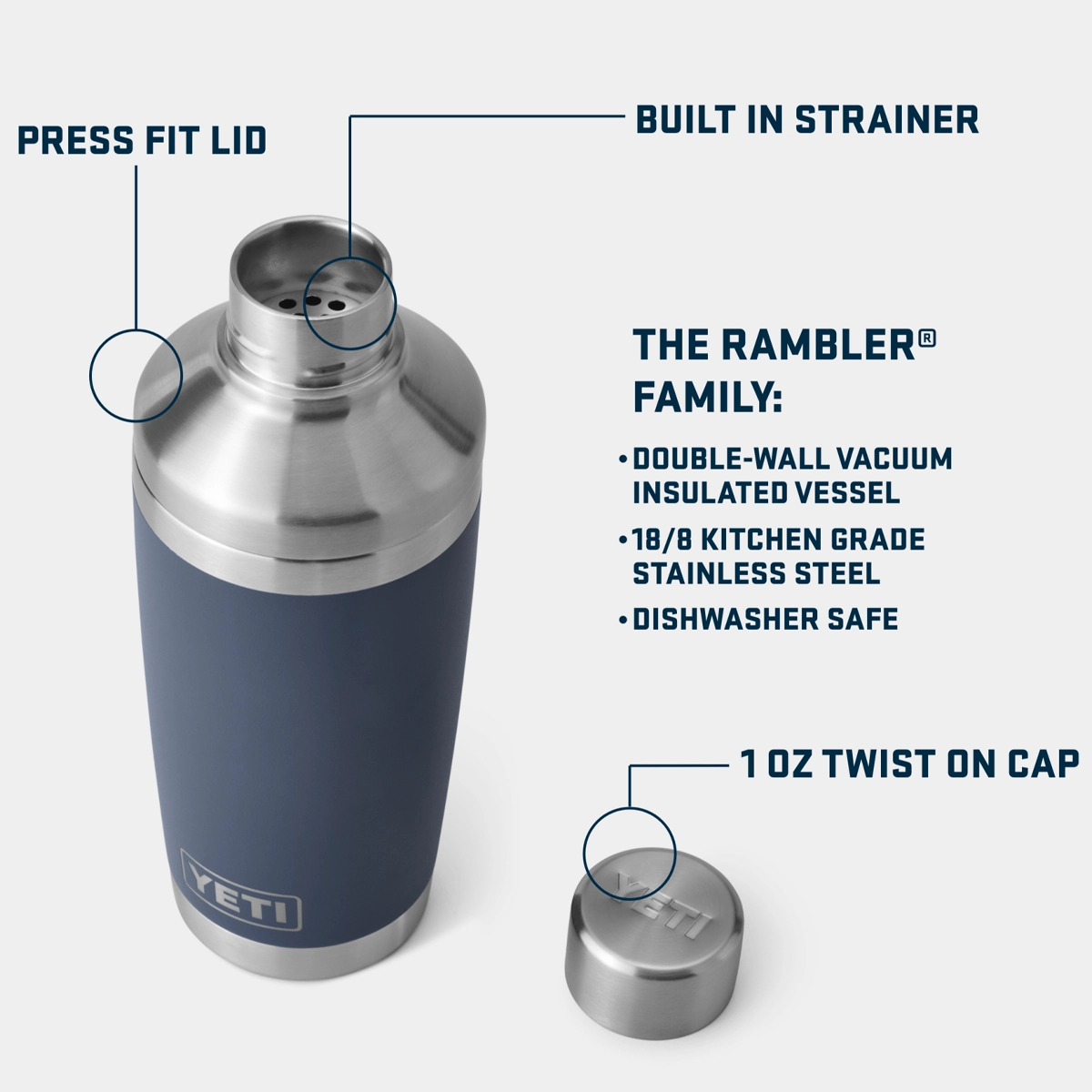 Rambler 20 oz Cocktail Shaker