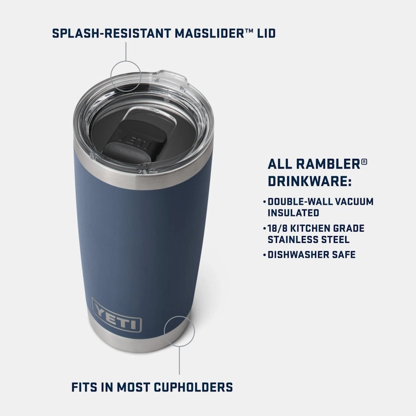 Rambler 20 oz. Tumbler with MagSlider Lid