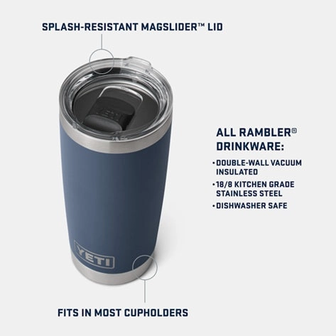 Rambler 20 oz. Tumbler with MagSlider Lid