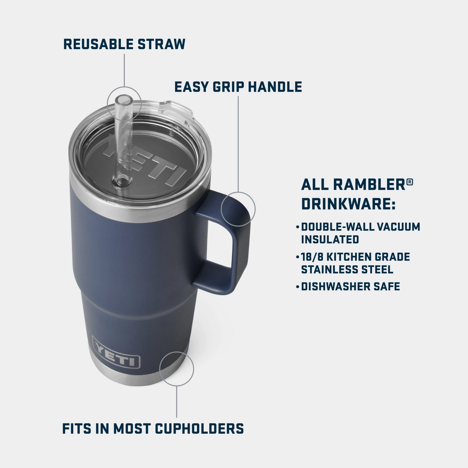 Rambler 25 oz. Straw Mug