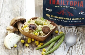 Ramens Noodles - Beef Flavored with Mushrooms and Vegetable (Gluten Free)