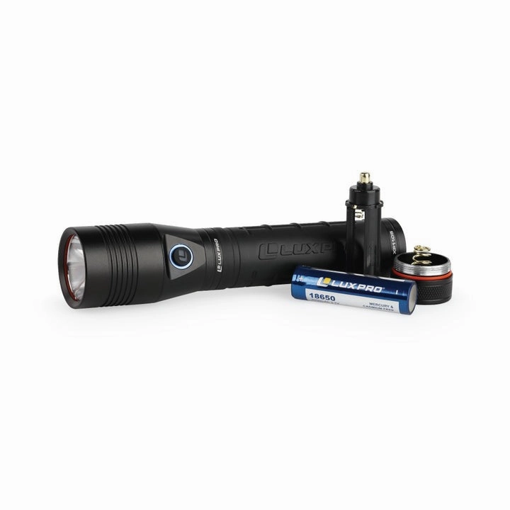 Rechargeable Pro LED Flashlight w/ Power Bank
