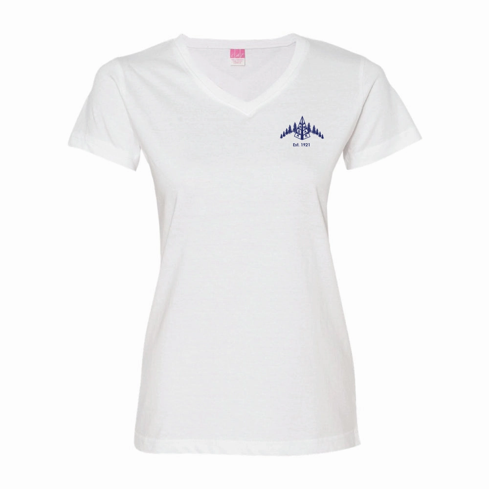 REQUIRED: Camp Agawak Girls Cotton V-Neck Tee