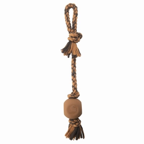 Rubber Ball Dog Rope Pull