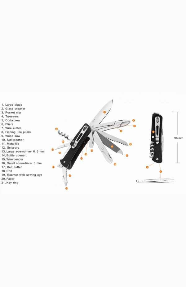 Ruike - Knife Multi-Function M61 - Black