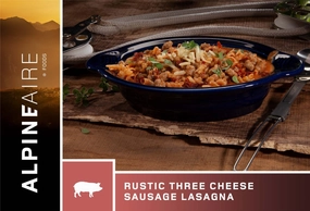Rustic Three Cheese Sausage Lasagna