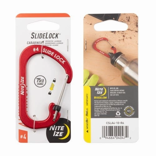 Slide Lock Aluminum Carabiner - #4