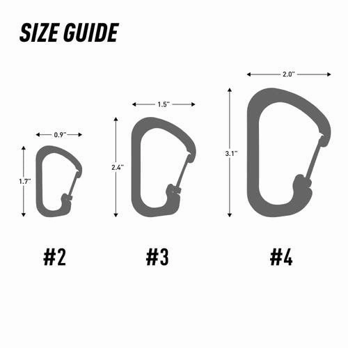 Slide Lock Aluminum Carabiner - #4