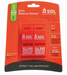 Slim Rescue Howler Whistle (2 Pack)
