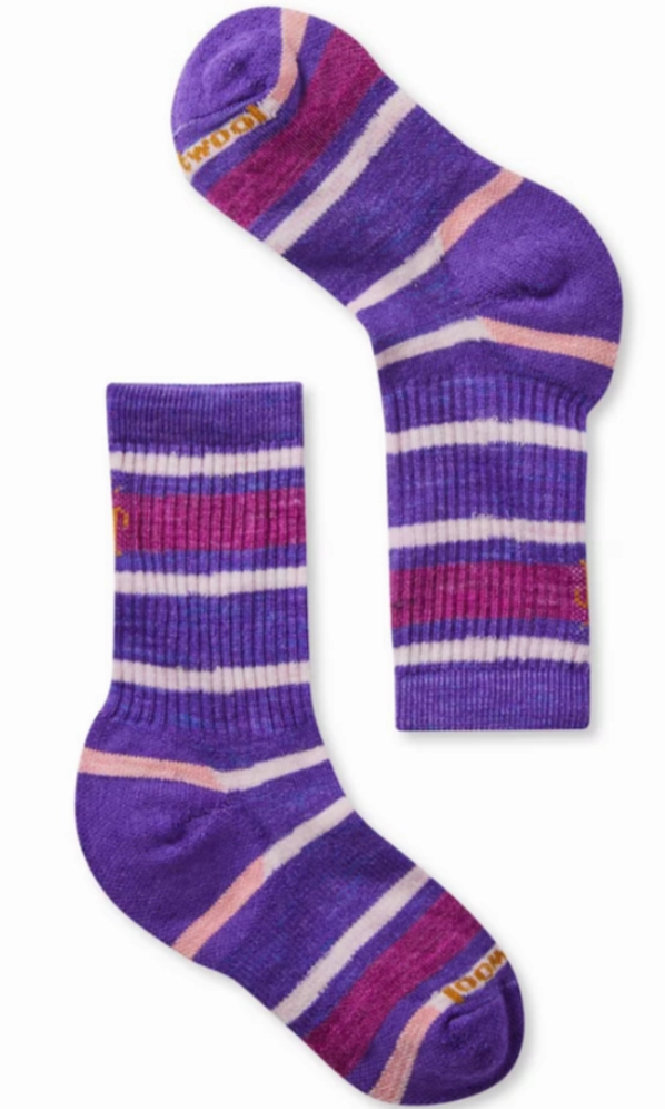 Smartwool Kids' Hike Light Cushion Striped Crew Socks