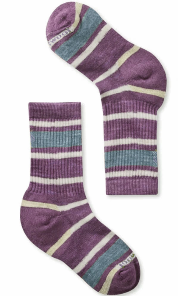 Smartwool Kids' Hike Light Cushion Striped Crew Socks