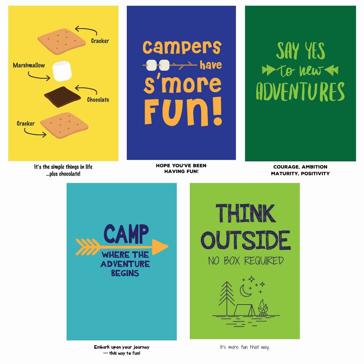 Summer Camp Greeting Card 5-Pack