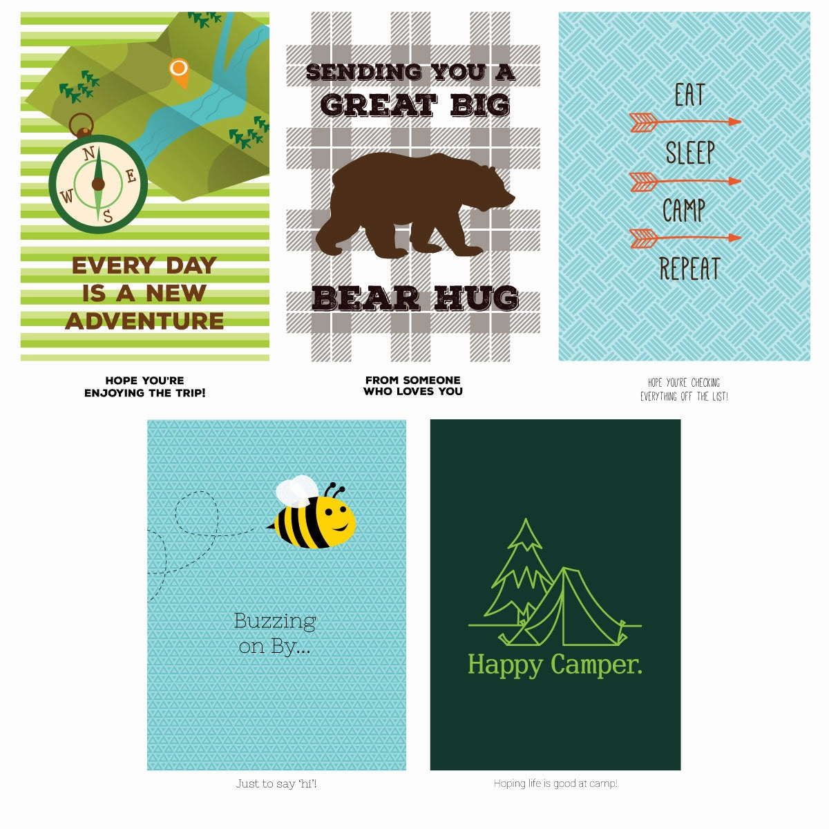 Summer Camp Greeting Card 5-Pack