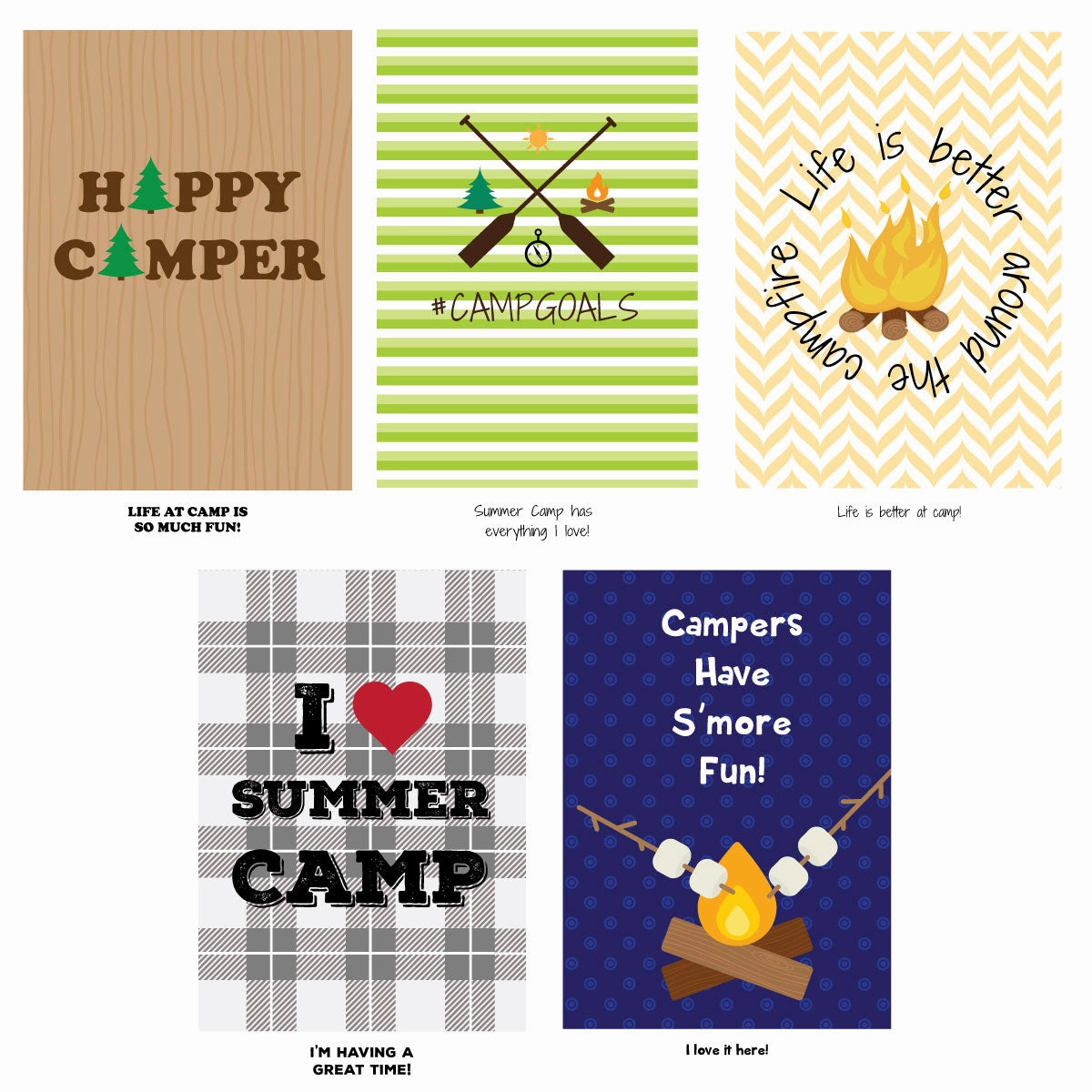 Summer Camp Greeting Card 5-Pack