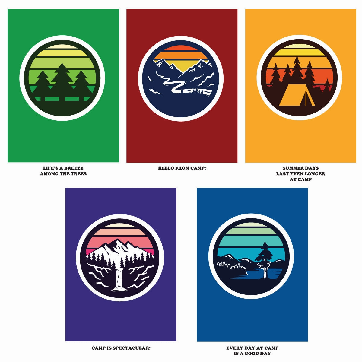 Summer Camp Greeting Card 5-Pack