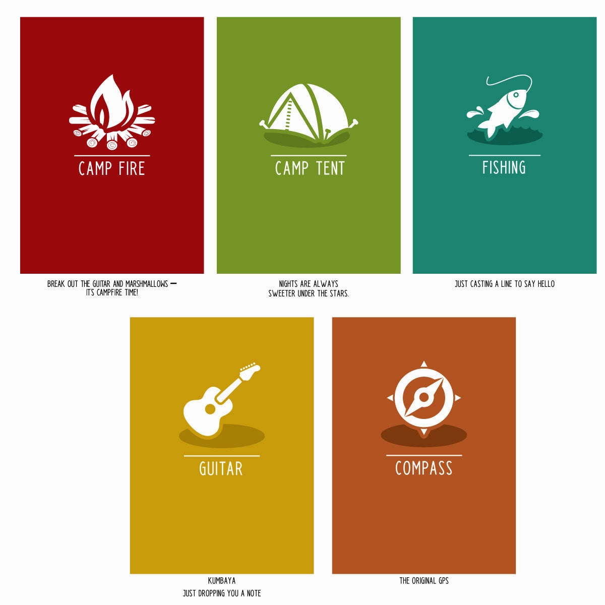 Summer Camp Greeting Card 5-Pack