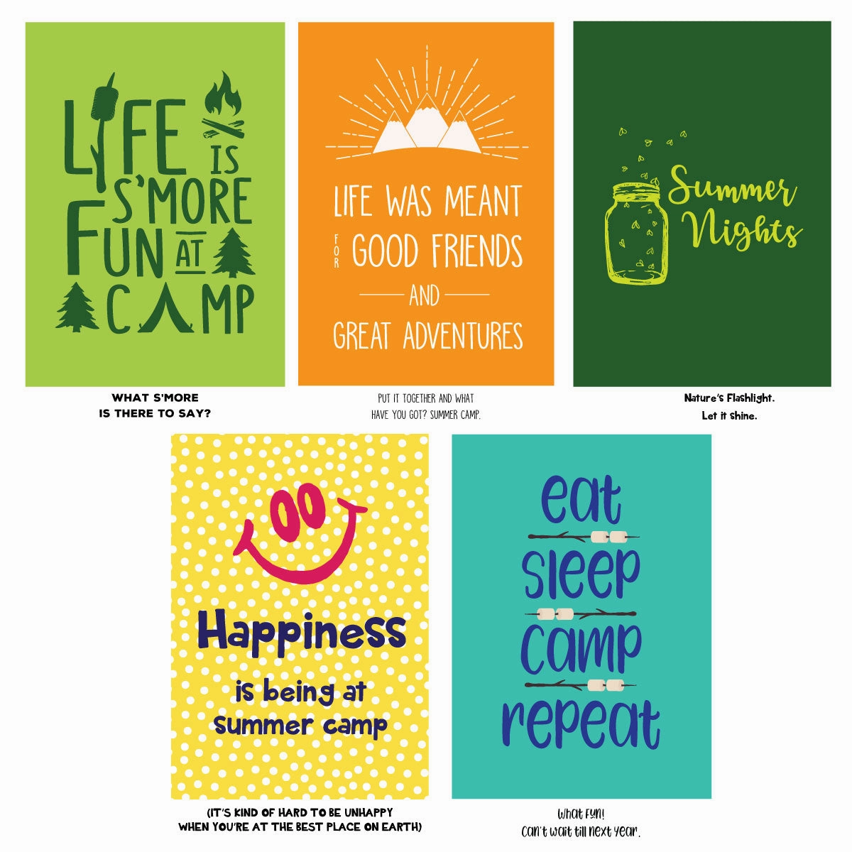 Summer Camp Greeting Card 5-Pack