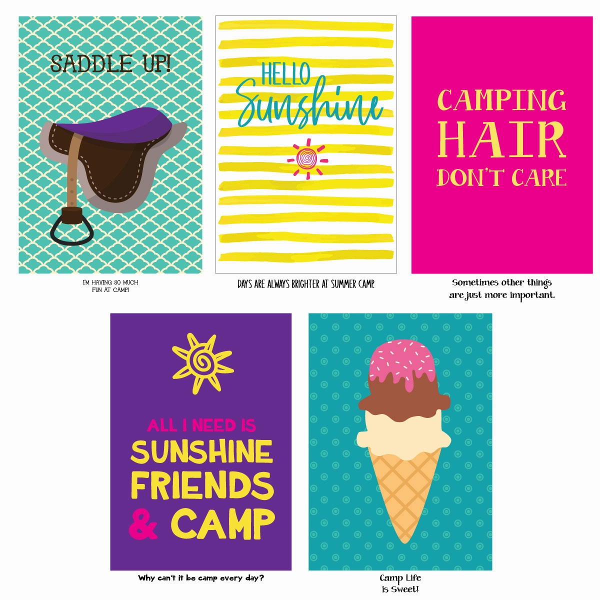 Summer Camp Greeting Card 5-Pack