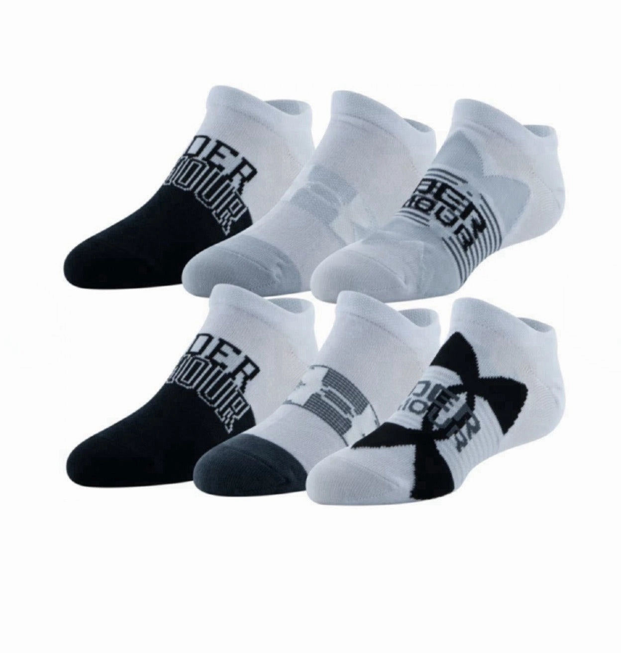Under Armour Boys' Essential Lite No Show Socks - 6 Pack