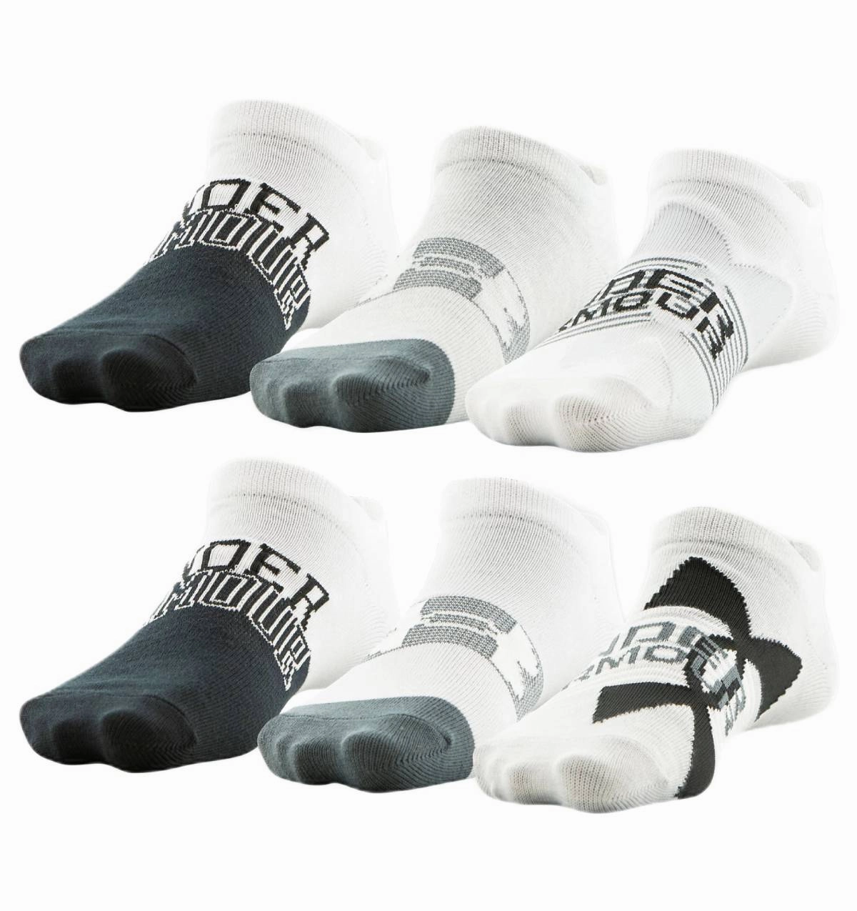 Under Armour Boys' Essential Lite No Show Socks - 6 Pack