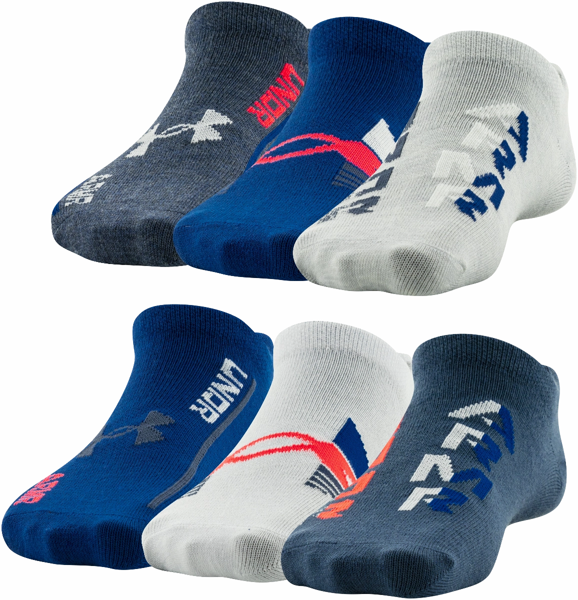Under Armour Boys' Essential Lite No Show Socks - 6 Pack