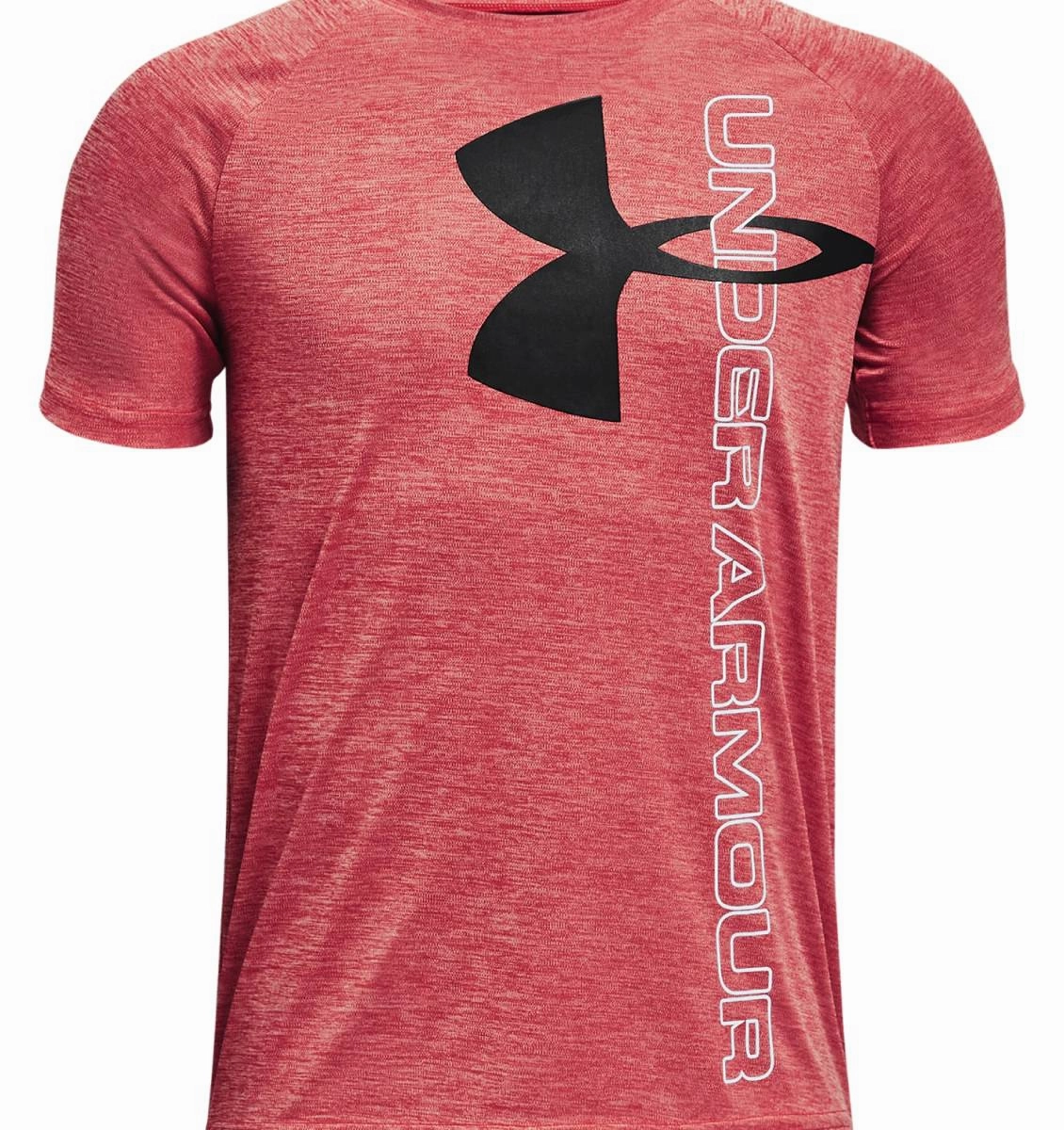 Under Armour Boys' Tech Split Logo Hybrid Short Sleeve Tee