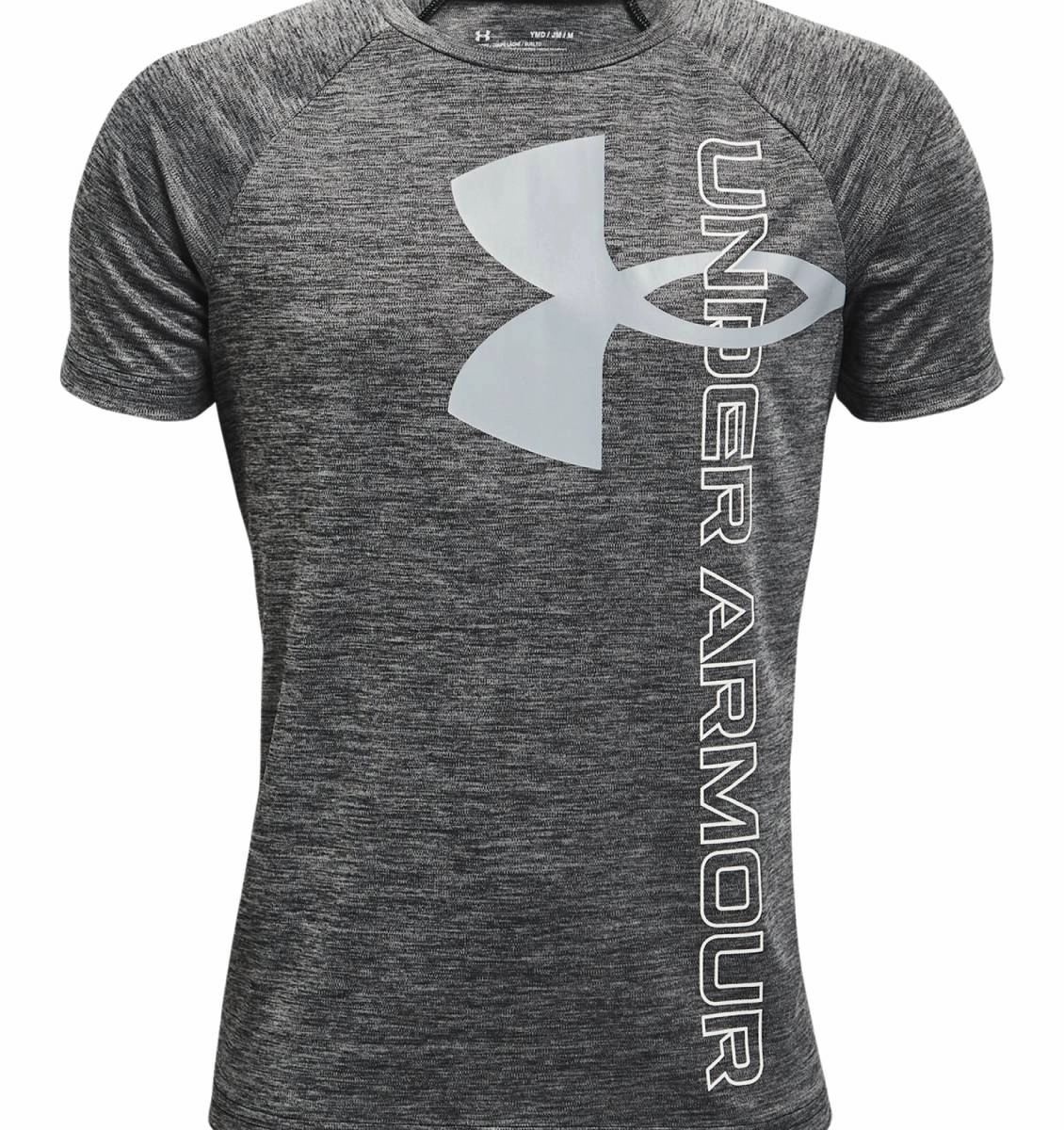 Under Armour Boys' Tech Split Logo Hybrid Short Sleeve Tee