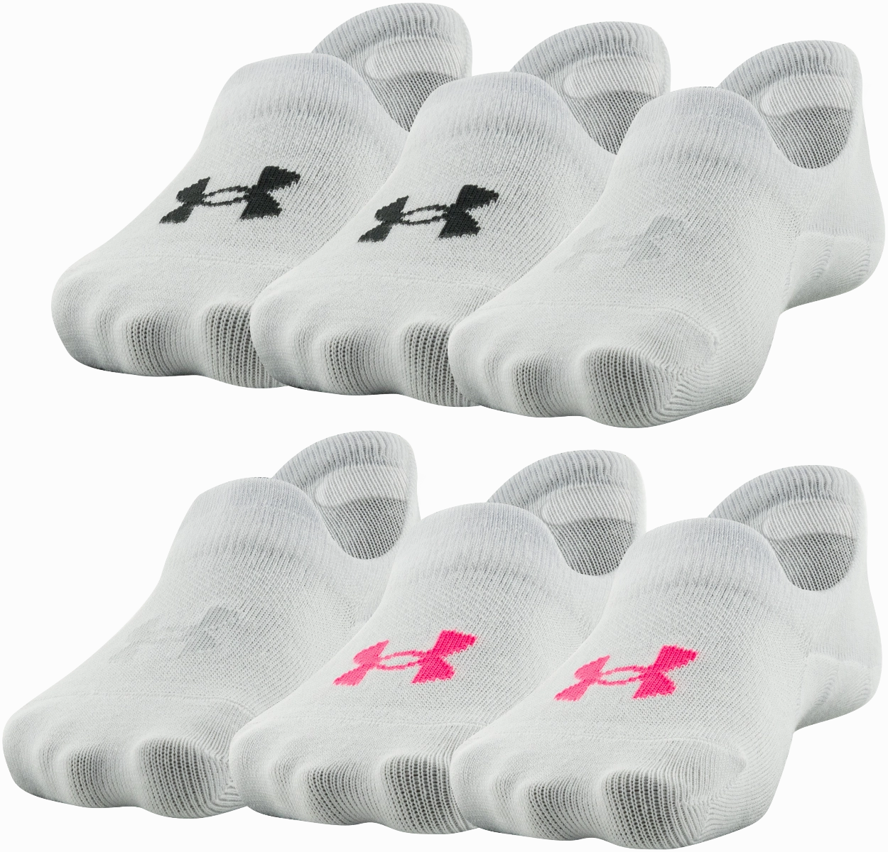 Under Armour Girls' Essential Ultra Low Tab Socks - 6 Pack