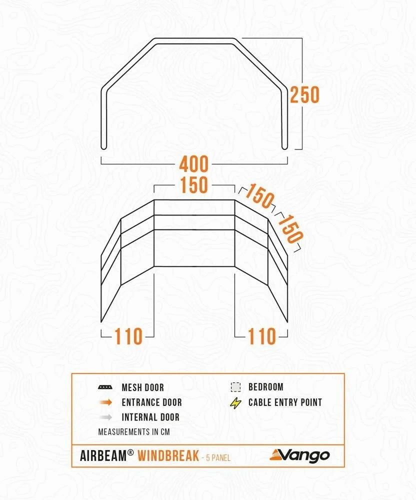 Vango Airbeam Windbreak 5 Panel (Elements Proshield)