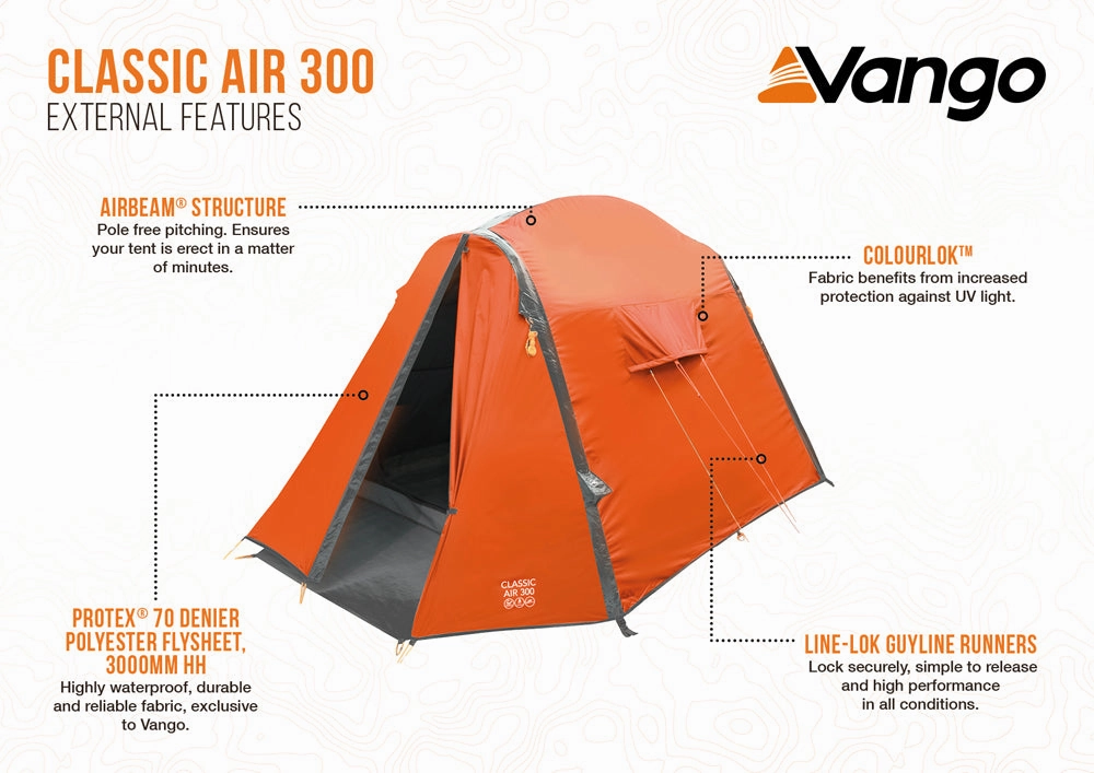 Vango Classic Air 300 Tent - Orange