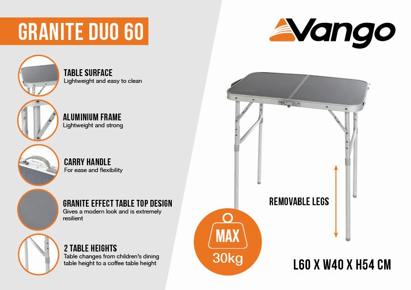 Vango Granite Duo 60 Table