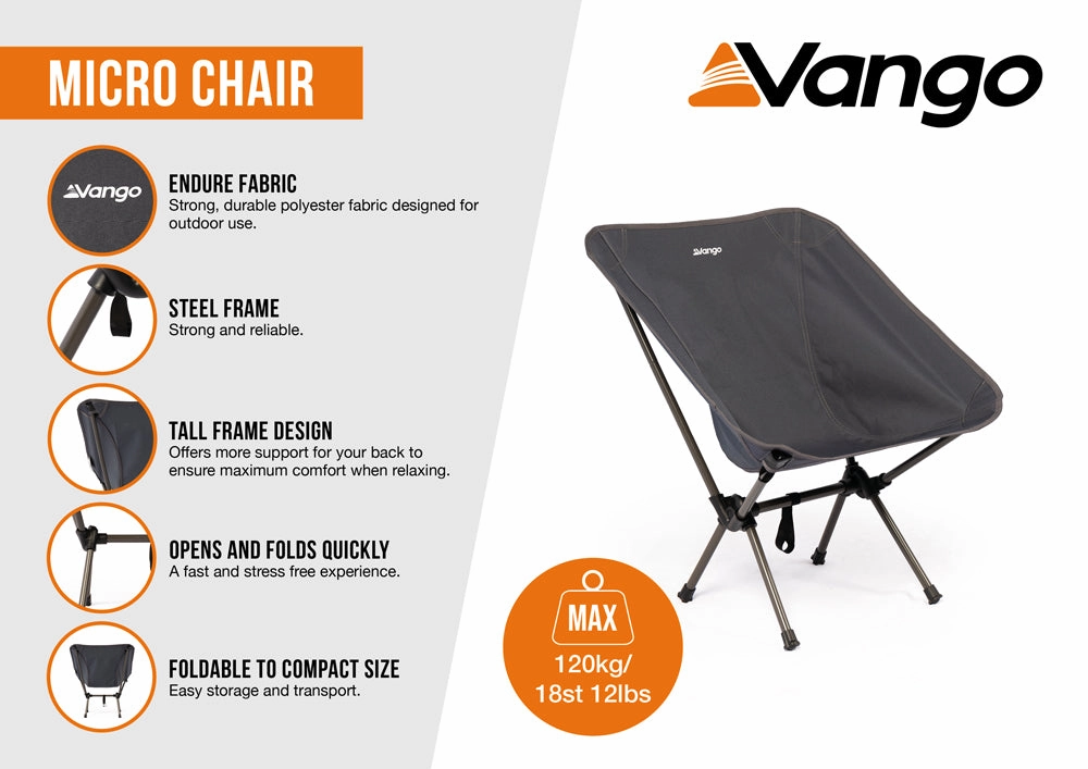 Vango Micro Steel Chair Inda Ink