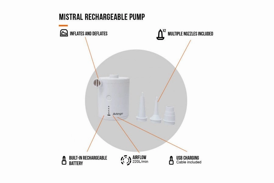 Vango Mistral Rechargeable Pump