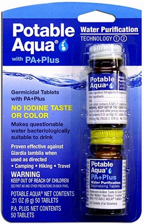 Water Purification Tablets with PA Plus