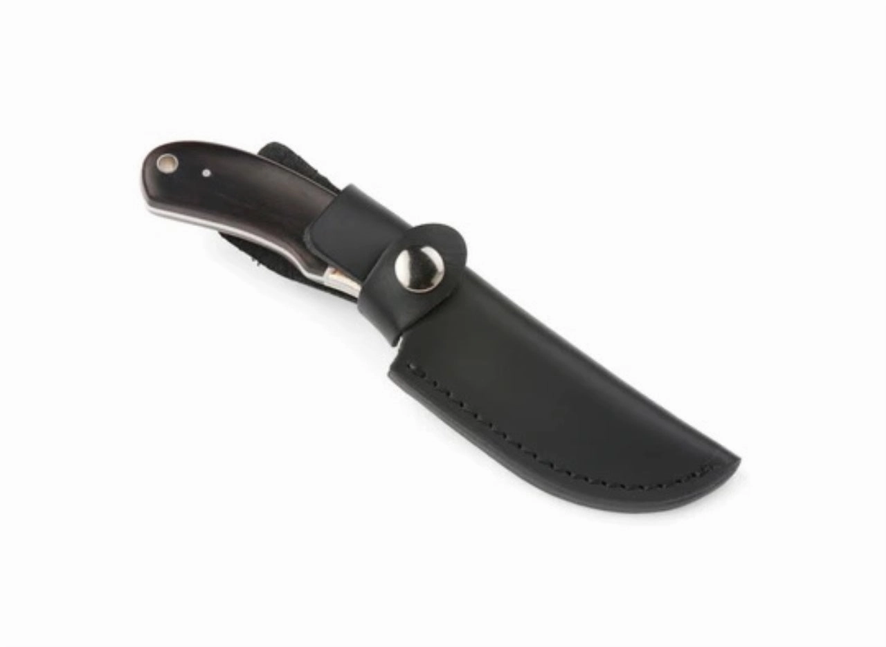 Whitby Staghorn & Ebony Knife with Sheath 8.9cm